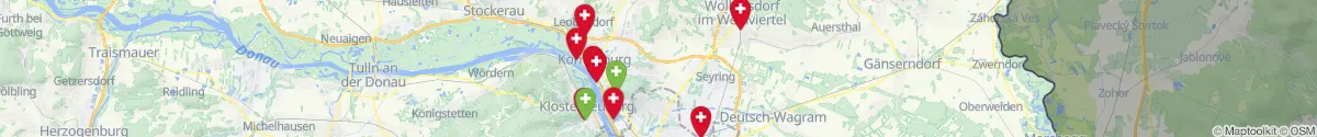 Map view for Pharmacies emergency services nearby Enzersfeld im Weinviertel (Korneuburg, Niederösterreich)